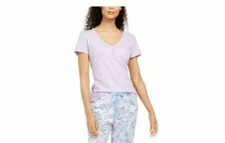 Charter Club Cotton Knit Pajama T-Shirt, LAVANDER SKY COLOR M 5589