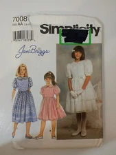 Simplicity 7008 Size 7-10 Girl's Dress Special Occasion Formal Dressy