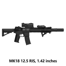 Pistola réplica de juguete militar SWAT MK18 12,5 RIS para minifiguras bloque de construcción