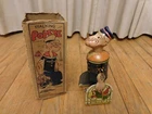 Vintage 8" Marx Walking Popeye W/ Parrots Tin Litho Toy With Box WORKS!!!!