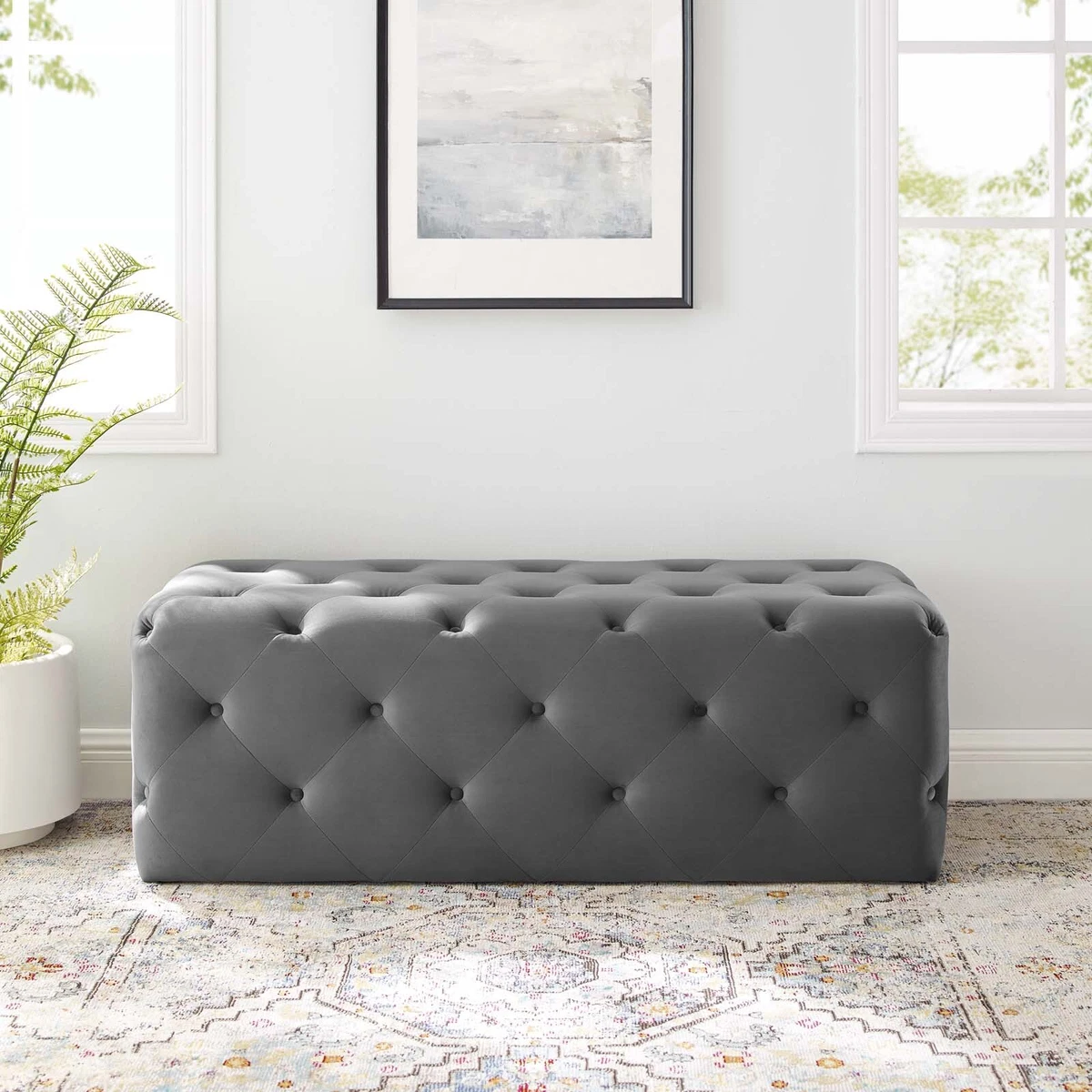 Tufted entryway bench outlet