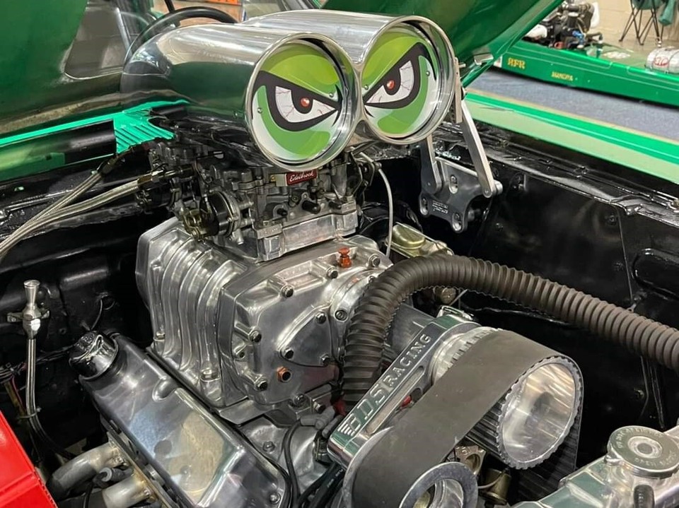 GREEN NO FEAR EYES VINYL DECAL PAIR SHOTGUN AIR INTAKE HOOD SCOOP BUG ...