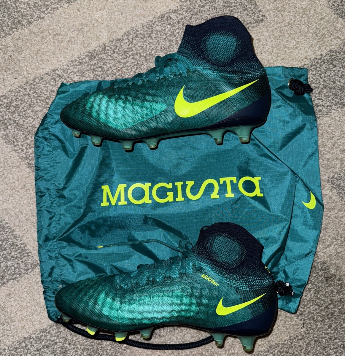 Nike MAGISTA OBRA II FG 844595-375 Elite Green Boots Cleats Mens