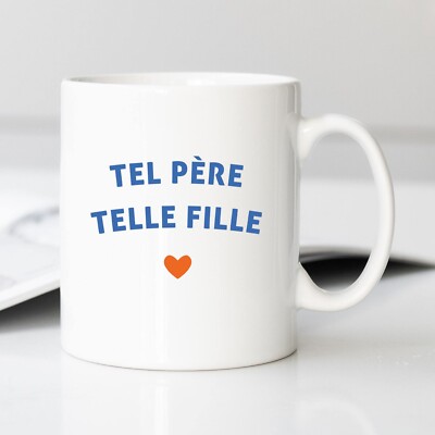 Tasse Tasse Keramik weiß WIE VATER WIE MÄDCHEN HERZ