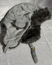 Klondike Sterling Black Fur Winter Trapper Trooper Hat Cap Large