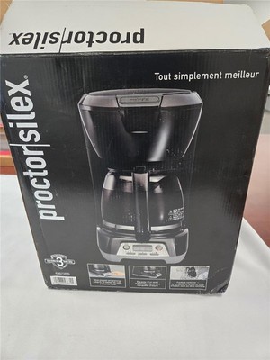 = Proctor Silex 43672PS Coffee Pot Programmable 12 Cup Black Easy Clean