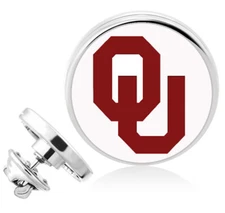 Special Oklahoma Sooners Silver Hat Pin Lapel Broach Gift w Gift Pkg D23