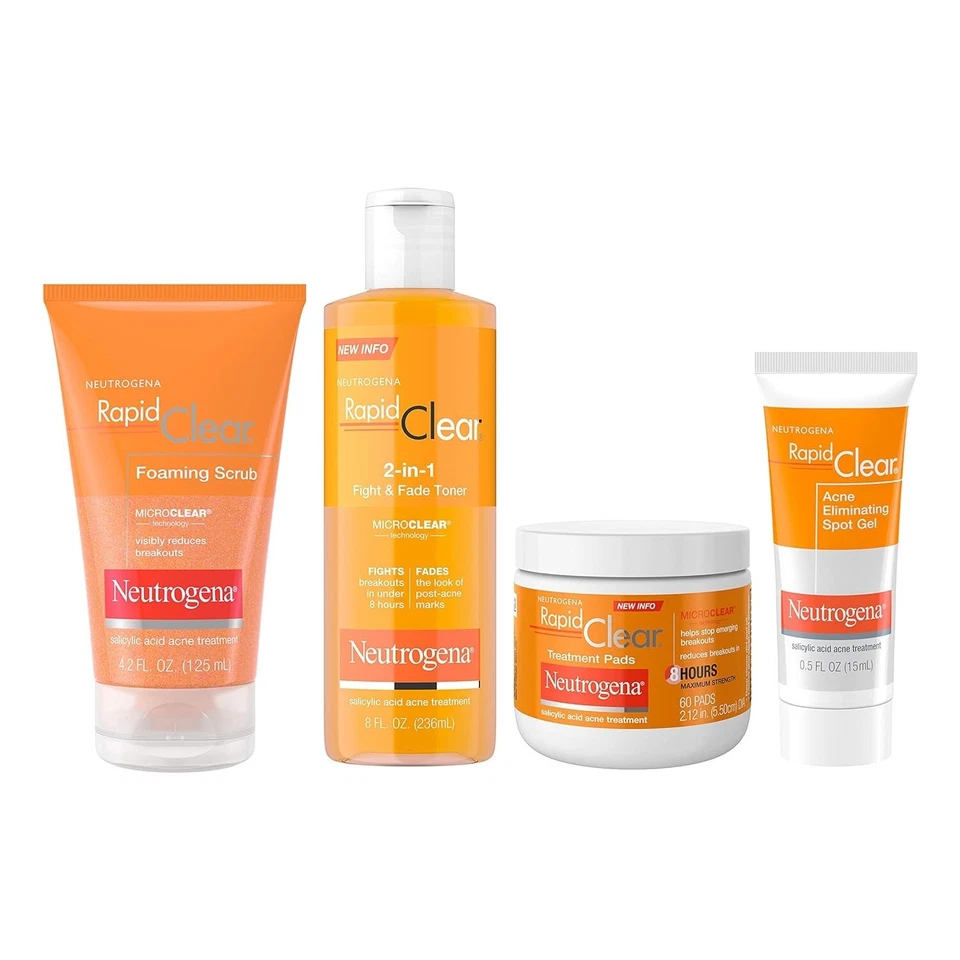 Тоник Neutrogena быстрый прозрачный 2 в 1: борьба с акне и выцветание, 236 мл, бесплатная доставка - Изображение 3 из 4