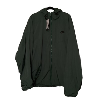 NWT NIKE Therma-Fit Hunter Green Double Lined Windbreaker Men s XXL