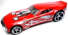2017 HOT WHEELS NITRO DOORSLAMMER RED 1:64 DIECAST 3 3/8" CAR W/ WHITE & SILVER