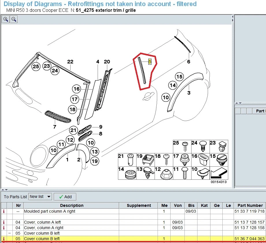 Mini Finisher B Column Left Black 51367044363 - Image 2 of 3