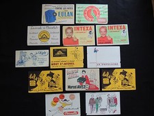 Lot de 13 buvards thème vêtements chaussures, laines, Pernelle intexa baudou bel