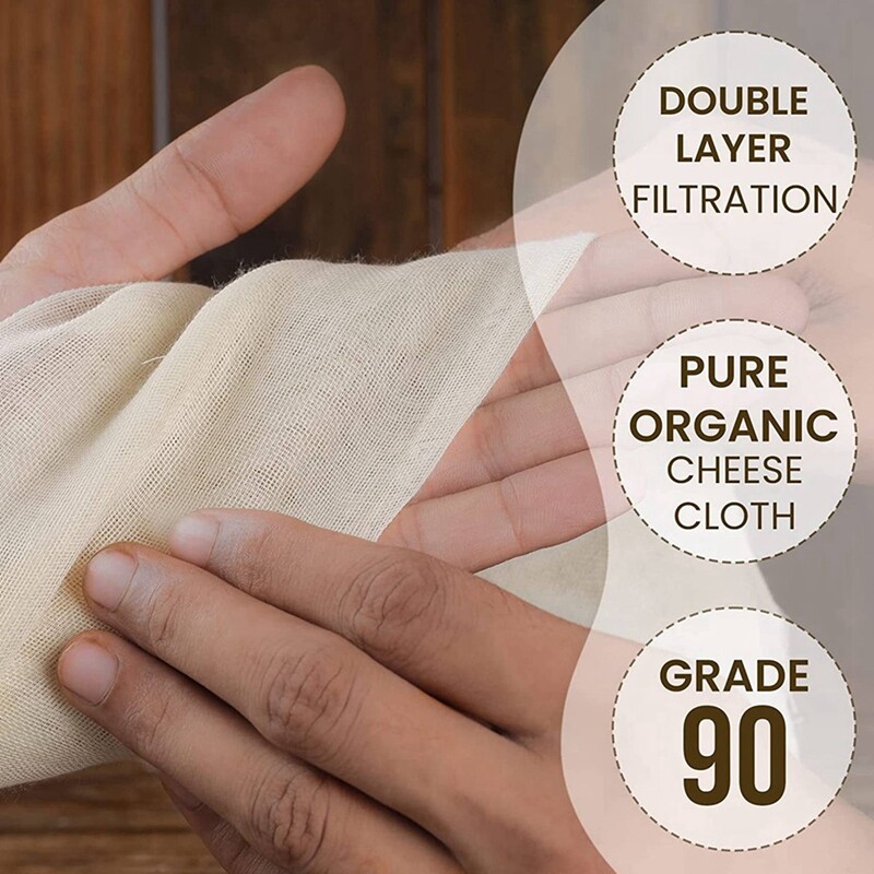 Muslin Cloths for Cooking, Pack of 20 (50X50CM), Unbleached, Cotton2647