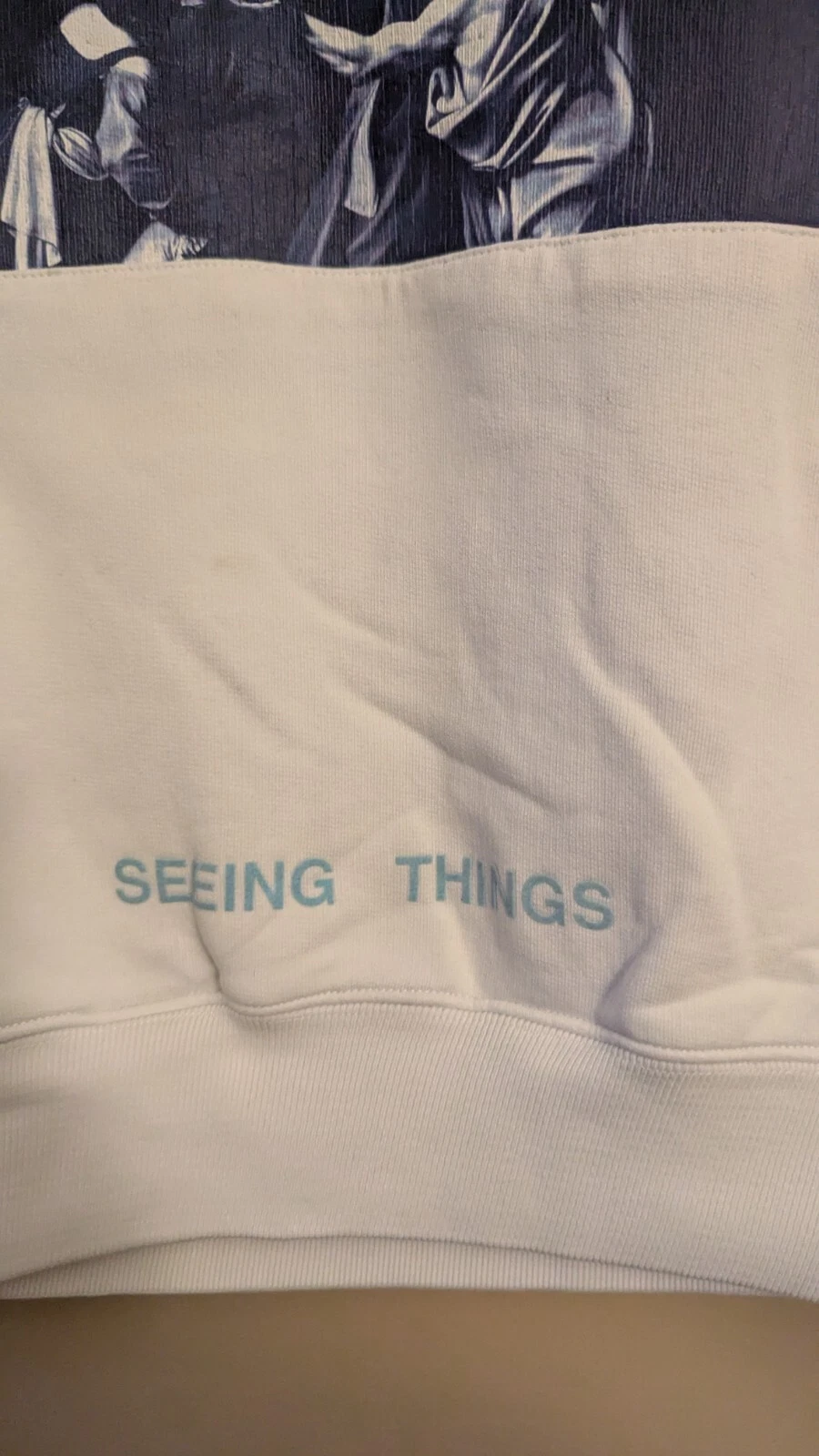 Felpa con cappuccio Off White x Virgil Abloh diagonale spazzolata Caravaggio taglia M *AUTENTICA*