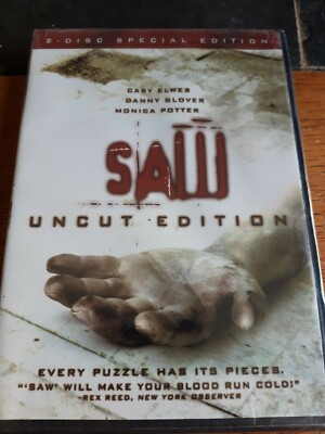 NEW Sealed Saw DVD (Uncut Edition) Widescreen: 2 disc Special Edition 6.1 DTS ES