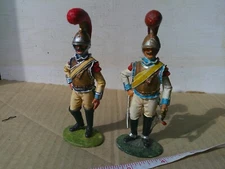 Tradition, 2x Napoleonic French Carabinier trooper, studio painted 80mm lead