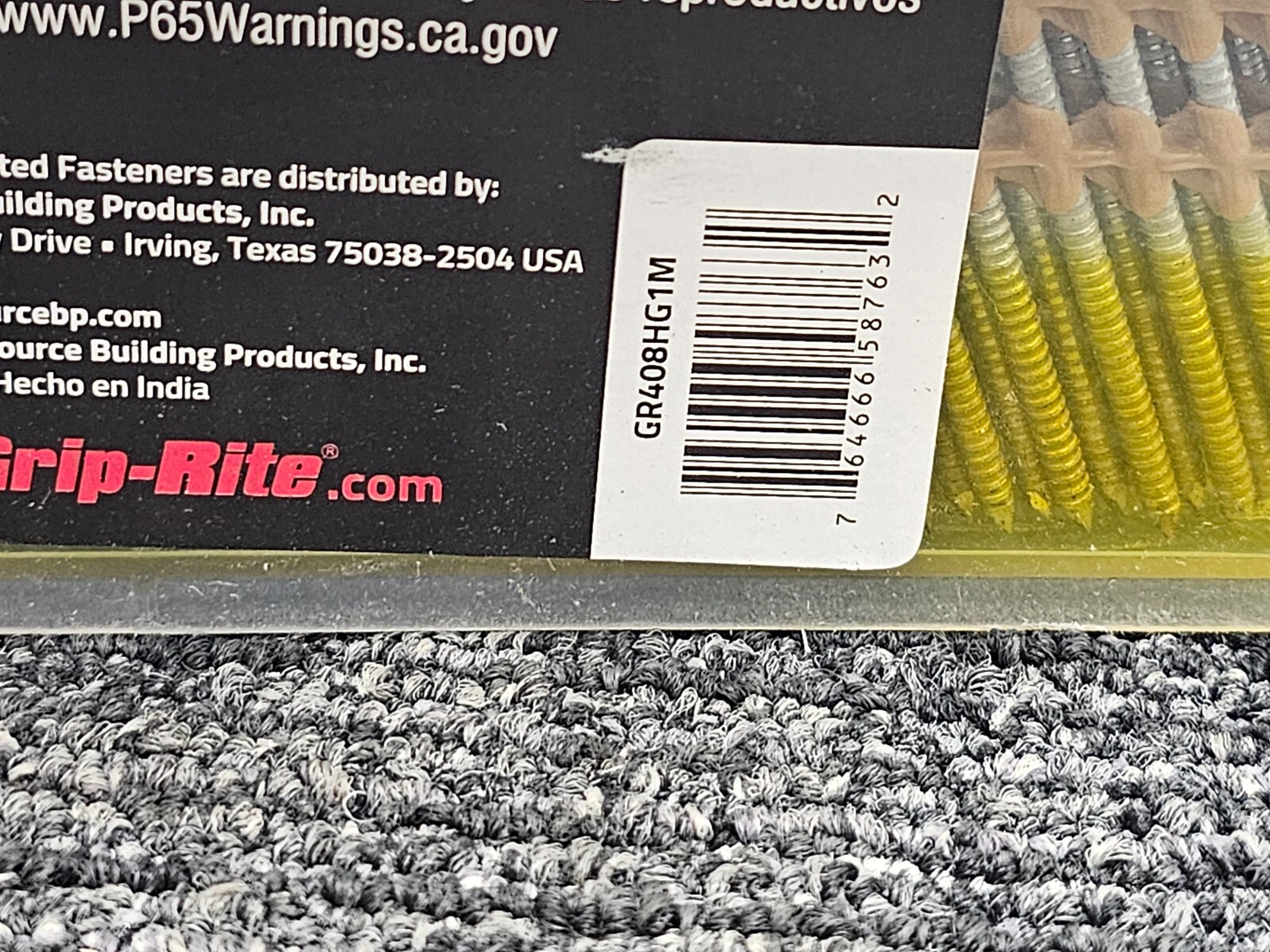 (1000 Pieces)Framing Nails 3"Ring Shank Galvanized Exterior 21° Plastic Collated