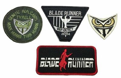 Blade Runner Movie Themed Embroidered Iron on Patch Set of 4