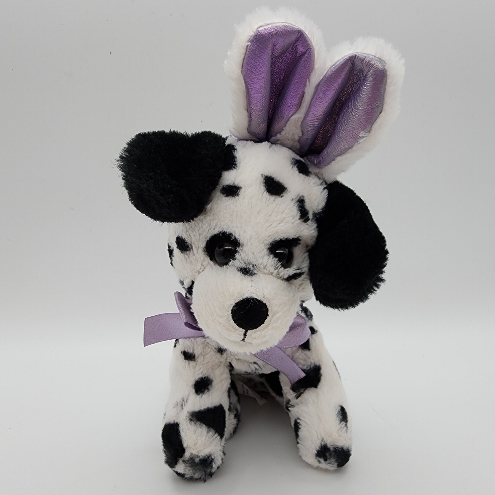 Walmart Spotted Puppy Dog With Rabbit Ears Plush 8" White St