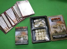 Flames of War Afrika Korps Gaming Set Dice Tokens Command Cards & Unit Cards