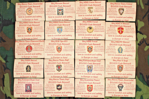 Vietnam War North Vietnamese Propaganda Reward Trail Card Death Cards (Fantasy?)