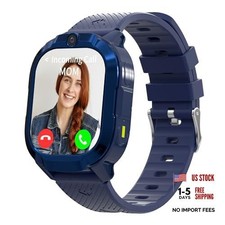 4G Kids Smart Watch with GPS Tracker  Phone Call for Age 5-12,Tracking Blue