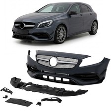 FRONT BUMPER VORNE STO&szlig;STANGE SCHWARZ F&Uuml;R MERCEDES A-KLASSE W176 2012-2018