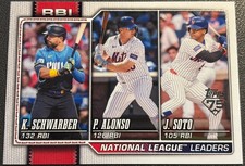 2026 Topps Series 1 NL Leaders Schwarber, Pete Alnso, Juan Soto #11 Card!