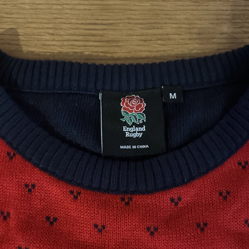England Rugby Christmas Jumper Men's Medium English Rose - image 4 of 4