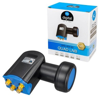 4 Teilnehmer direkt 4-fach DIGITAL Quad LNB LNC FULL Ultra HD HD+ 3D 4K HDTV SKY