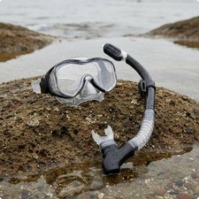 Grown-up Breathing Tube Facepiece Set Sturdy-Resistant Wide View Breathing Tube