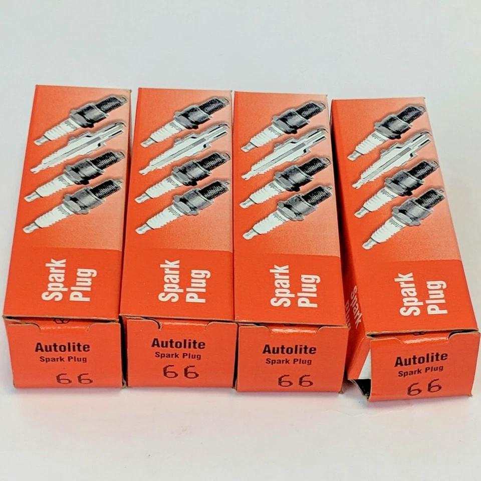 4 свечи зажигания с медным сердечником Autolite 66 для Range Rover LeMans Sunbird 560SEL новые из старых запасов - Изображение 3 из 4