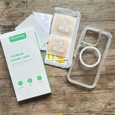 Diverbox iPhone 16 Pro Clear Shockproof Mag Safe Case