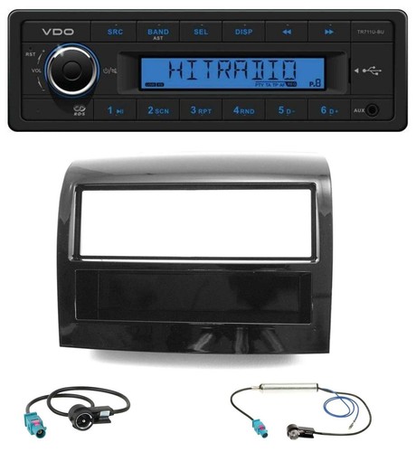 VDO AUX 1DIN MP3 USB Radio Coche Fiat Ducato (2011-2021) Negro