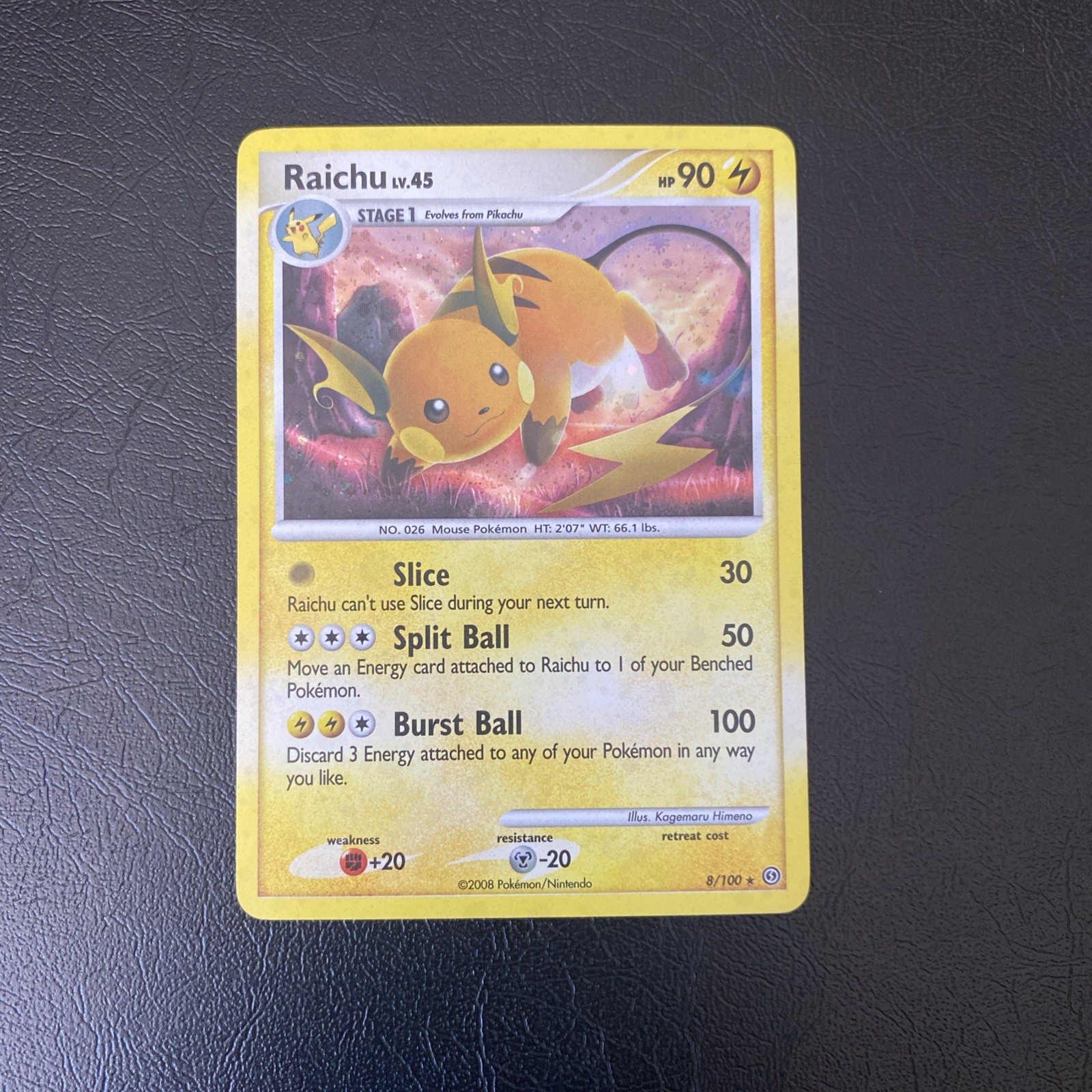 Raichu 8/100 Holo Pokémon TCG Stormfront