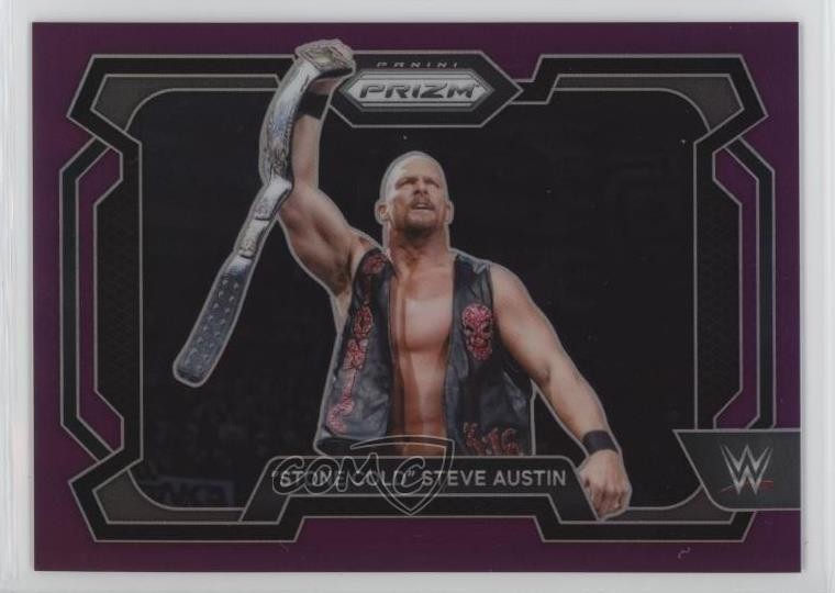 2024 Panini Prizm WWE Purple Prizm 65/149 Stone Cold Steve Austin #14 HOF 1co7