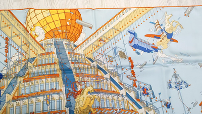 Unused HERMES Carre 90 La Legende du Cheval a Plumes Silk Scarf