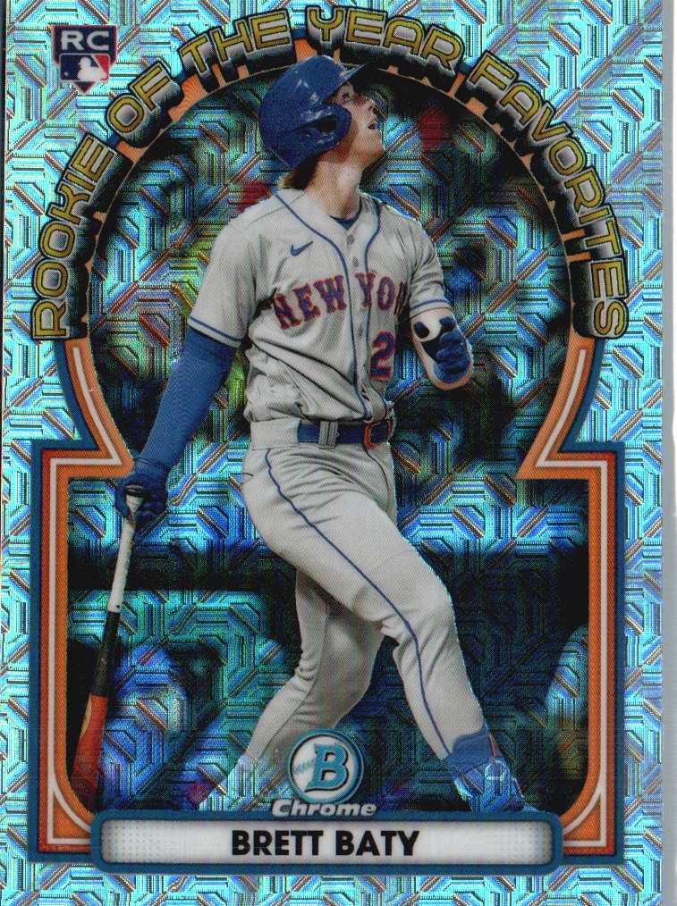 2023 Bowman #ROYF-3 Brett Baty Rookie of the Year Favorites Mojo Refractors