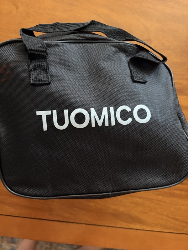 TUOMICO Portable Digital Air Compressor Bike Pump w/ Hose & Carrying Case