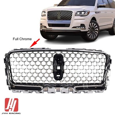 Fits Lincoln Navigator 2022-2025 Front Grille/Outer Frame Surround Full Chrome
