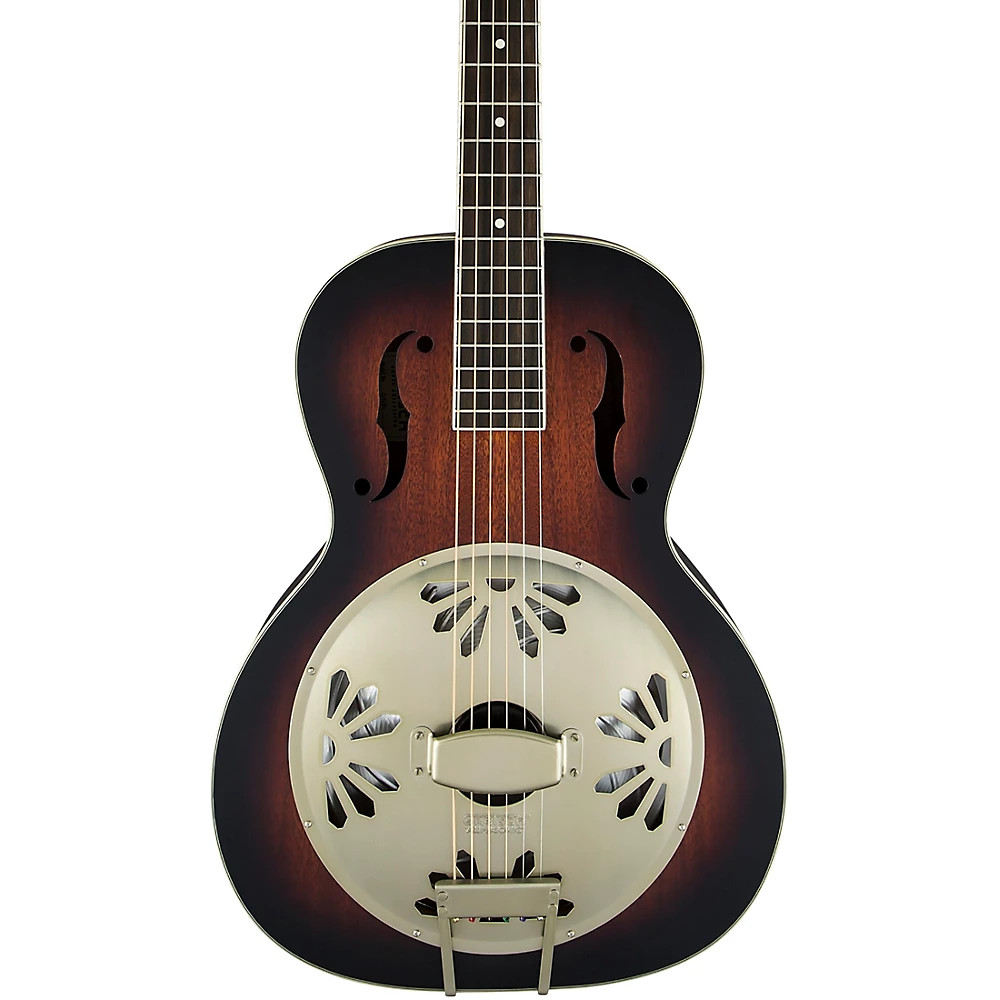 Двухцветная резонаторная гитара Gretsch G9241 Alligator Biscuit с круглым грифом Sunburst 114590₽