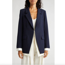 Favorite Daughter the Kelly Blazer in Twilight Blue Size Large - Workwear NWT
