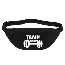 Bauchtasche Train hard Hantel Geschenkidee Train hard Geschenk Präsent Mitbrings