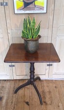 ANTIQUE TILT TOP TABLE IN MAHOGANY DINING BREAKFAST TABLE VINTAGE 