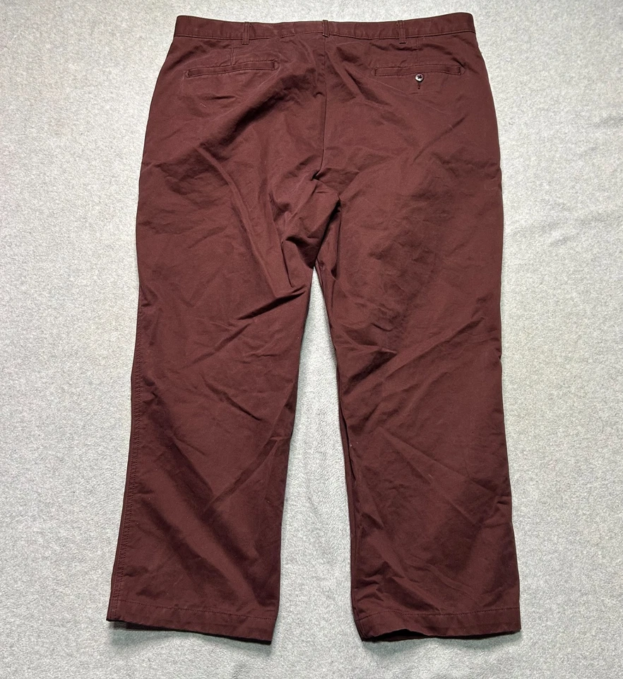 Pantalones Daniel Cremieux Para Hombre 40 X 28 Borgoña Madison Calce Recto Chino Sarga Foto 2 de 4