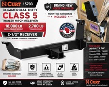 Curt 15703 Rear Hitch Class V Sq Tube 2-12 Receiver 18000 Lb Weight Carrying