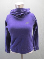 Nike Size M Girls Purple Cotton Blend Cowl Neck Activewear Sport Hoodie 133