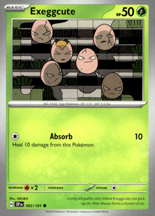Exeggcute Common SV08: Surging Sparks 002/191 NM