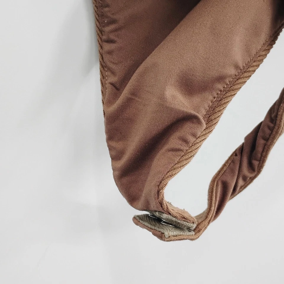 Body Acanalado Lovers and Friends Florence Un Hombro Mangas Largas Marrón Tostado Foto 4 de 4