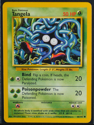 Tangela Common #066/102 Base Set NM Mitsuhiro Arita
